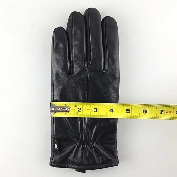 ISOTONER Men's Black  Leather Winter Gloves Insulated Touchscreen Size Large - Picture 11 of 12